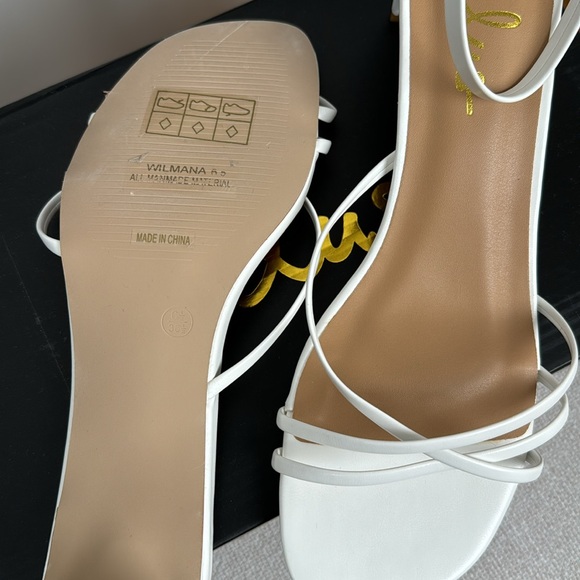 White ankle strap high heels sandals - Picture 5 of 5